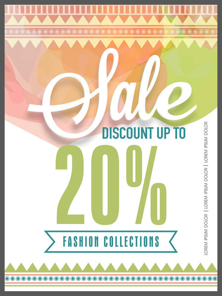 Креативный дизайн листовки, шаблон или баннер продажа.
