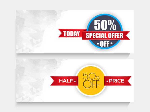 Sale website header or banner set.