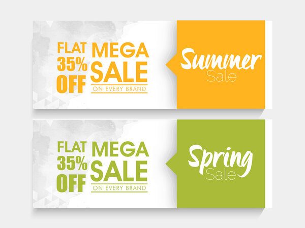 Sale website header or banner set.