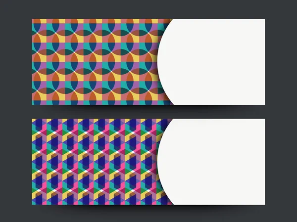 Conjunto de encabezado o banner del sitio web abstracto . — Archivo Imágenes Vectoriales