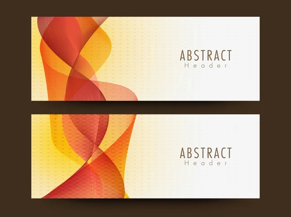 Abstracte website header of banner instellen. — Stockvector