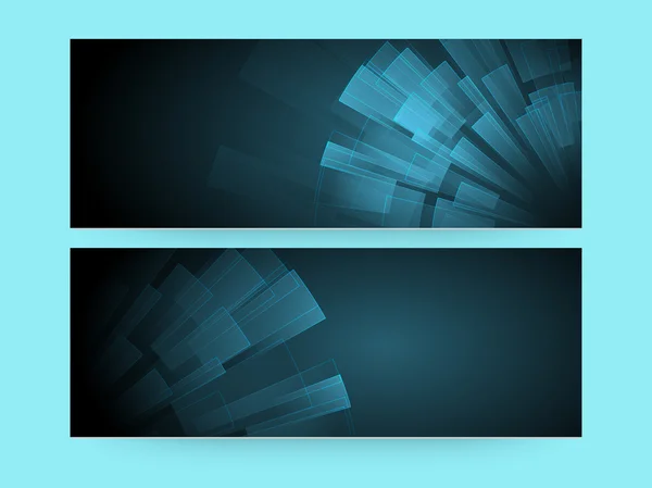 Conjunto de encabezado o banner del sitio web abstracto . — Vector de stock