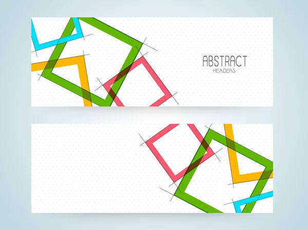 Abstracte website header of banner instellen. — Stockvector