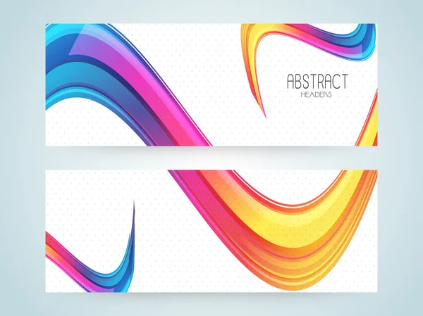 Abstract website header or banner set. — Stock Vector