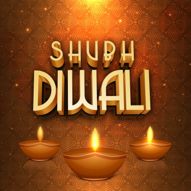 Greeting card for Happy Diwalii celebration.