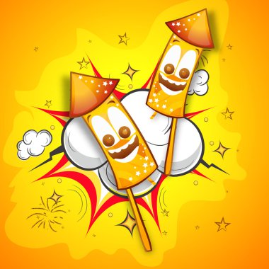 Creative firecrackers for Happy Diwali.