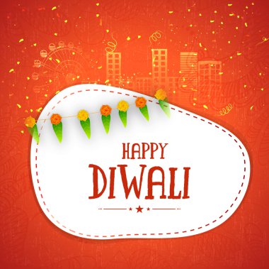 Glossy frame for Happy Diwali celebration.
