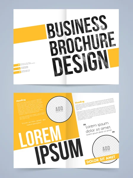Twee pagina Business Brochure of sjabloon. — Stockvector