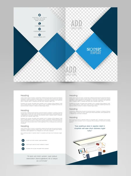 Twee pagina Business Brochure of sjabloon. — Stockvector