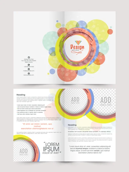 Twee pagina Business Brochure of sjabloon. — Stockvector