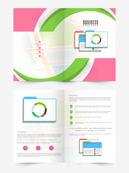 Professional Business Brochure, Flyer or Template. — ストックベクタ