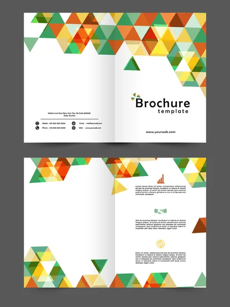 Brochure ou modèle d'entreprise de deux pages . — Image vectorielle