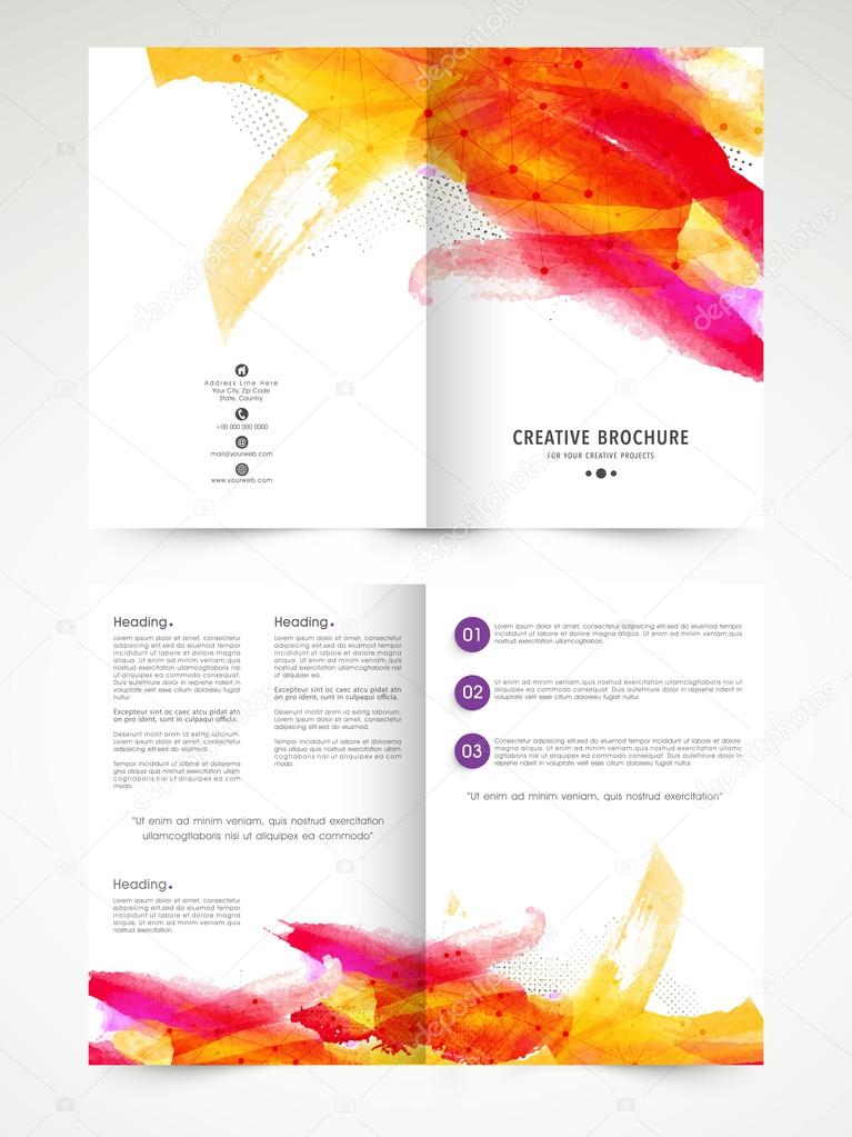 Abstract Brochure, Template or Flyer for Business.