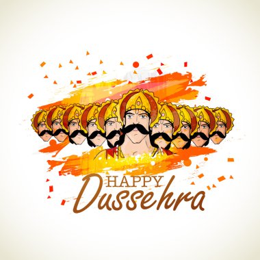 Angry Ravana for Happy Dussehra celebration.