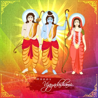 Lord Rama, Laxman and Goddess Sita for Dussehra.