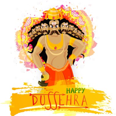 Angry Ravana for Happy Dussehra celebration.