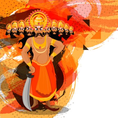 Angry Ravana for Happy Dussehra celebration.