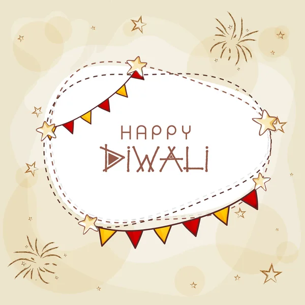 Tarjeta de felicitación para feliz celebración diwali . — Vector de stock