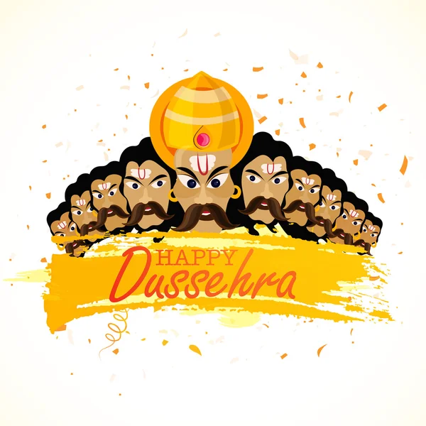 Ravana en colère pour joyeuse fête de Dussehra . — Image vectorielle