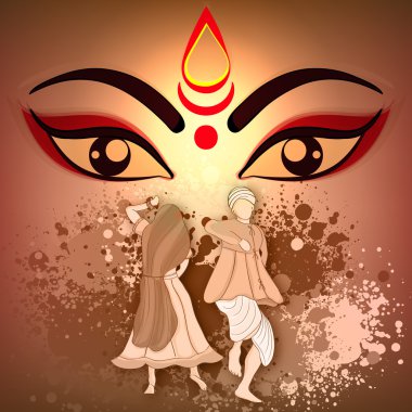 Happy Dussehra celebration with Goddess Durga.