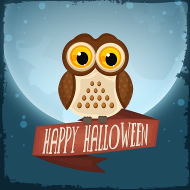 Halloween party celebration with scary owl.