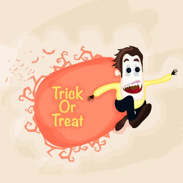 Scary zombie for Halloween Party celebration. — Stock Vector
