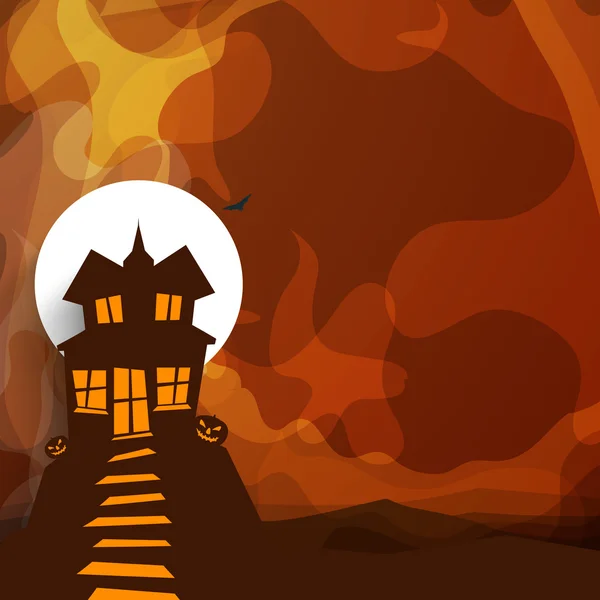 Будинок з привидами для Happy Halloween учасника. — стоковий вектор