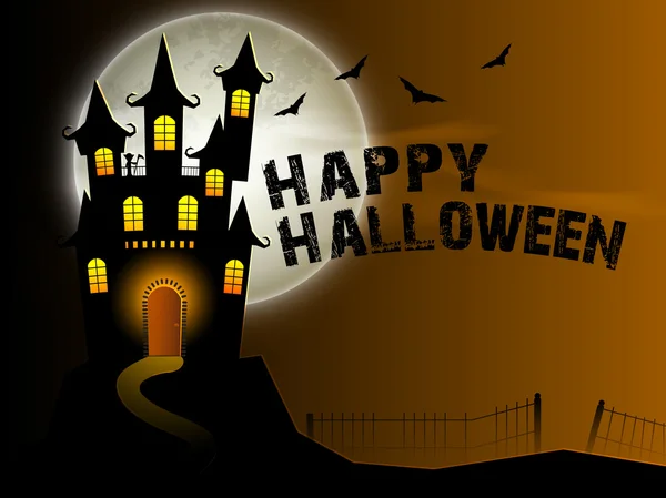 Casa assombrada assustadora para a festa de Halloween . —  Vetores de Stock