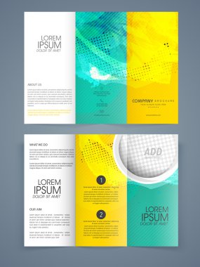 Panelli broşür, şablon ya da iş için el ilanı.