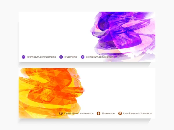 Conjunto abstrato de cabeçalho ou banner da web . —  Vetores de Stock