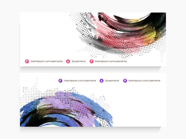 Abstract web header or banner set. — Stock Vector