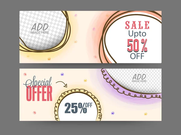 Venta encabezado web o conjunto de banners . — Vector de stock