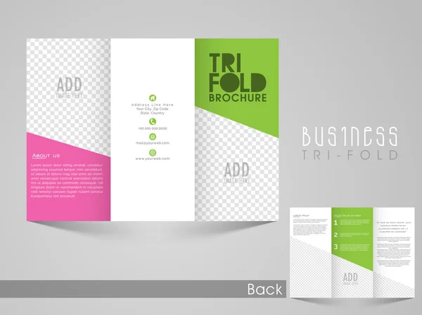 Elegante trifold o modello di business . — Vettoriale Stock