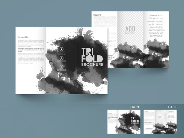 Elegante Business Trifold ou modelo . —  Vetores de Stock