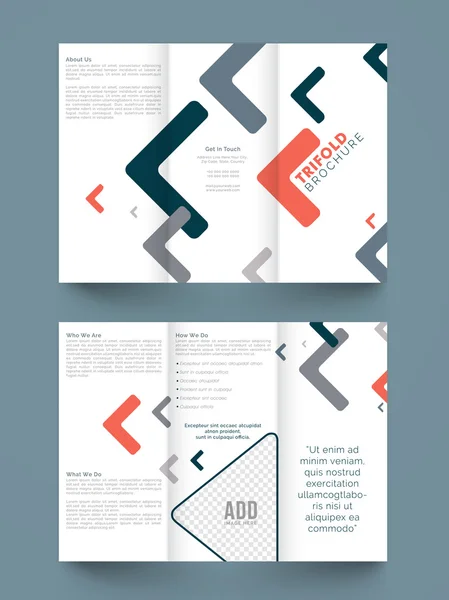 Elegante Business Trifold ou modelo . — Vetor de Stock