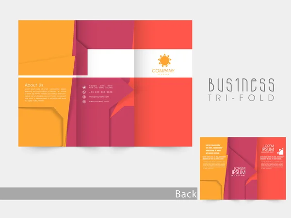 Kreatywnych broszurze Trifold, szablon lub ulotki. — Wektor stockowy