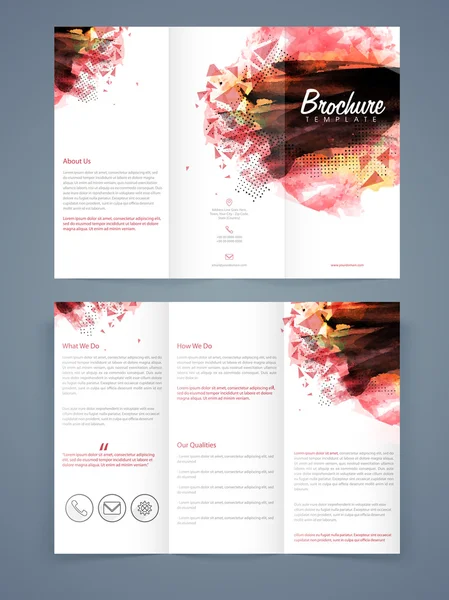 Аннотация Trifold Brochure, Template or Flyer . — стоковый вектор