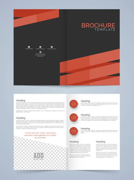 Professional twee pagina zakelijke brochure of sjabloon. — Stockvector