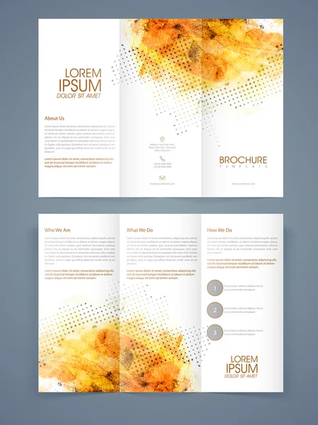 Abstract Trifold Brochure, Template or Flyer. — Stock Vector