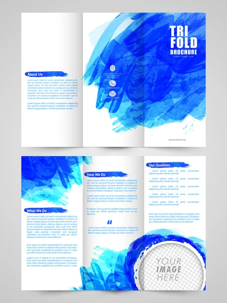 Аннотация Business Trifold Brochure, Template or Flyer . — стоковый вектор