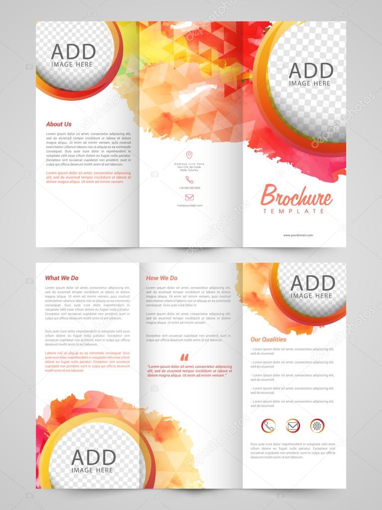 Abstract Business Trifold Brochure, Template or Flyer.