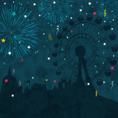 View of a fair for Diwali celebration.