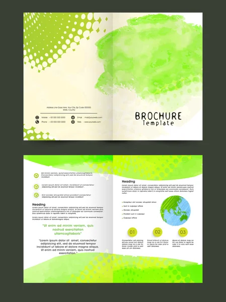 Flyer Natura elegante o Brochure design . — Vettoriale Stock