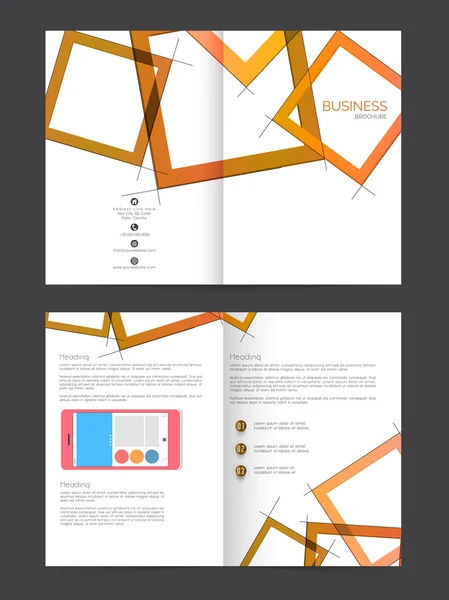 Diseño elegante del volante o del folleto del negocio . — Vector de stock