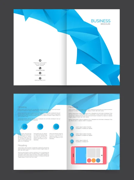 Brochure ou modèle d'entreprise de deux pages . — Image vectorielle