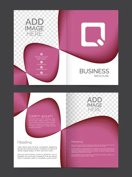 Elegante Brochure aziendale a due pagine o progettazione di modelli . — Vettoriale Stock
