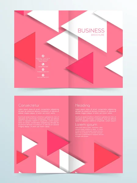 Brochura de negócios de duas páginas ou modelo . — Vetor de Stock