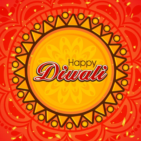 Cartão de saudação para a celebração feliz diwali . — Vetor de Stock