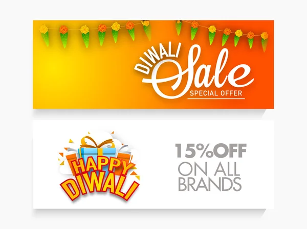 Sale web header or banner for Diwali. — ストックベクタ