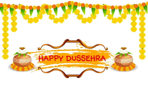 Cartaz, banner ou panfleto para Happy Dussehra . — Vetor de Stock